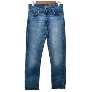 George Medium StoneWash Denim Athletic Fit Jeans Relaxed Tapered Leg 31 x 30